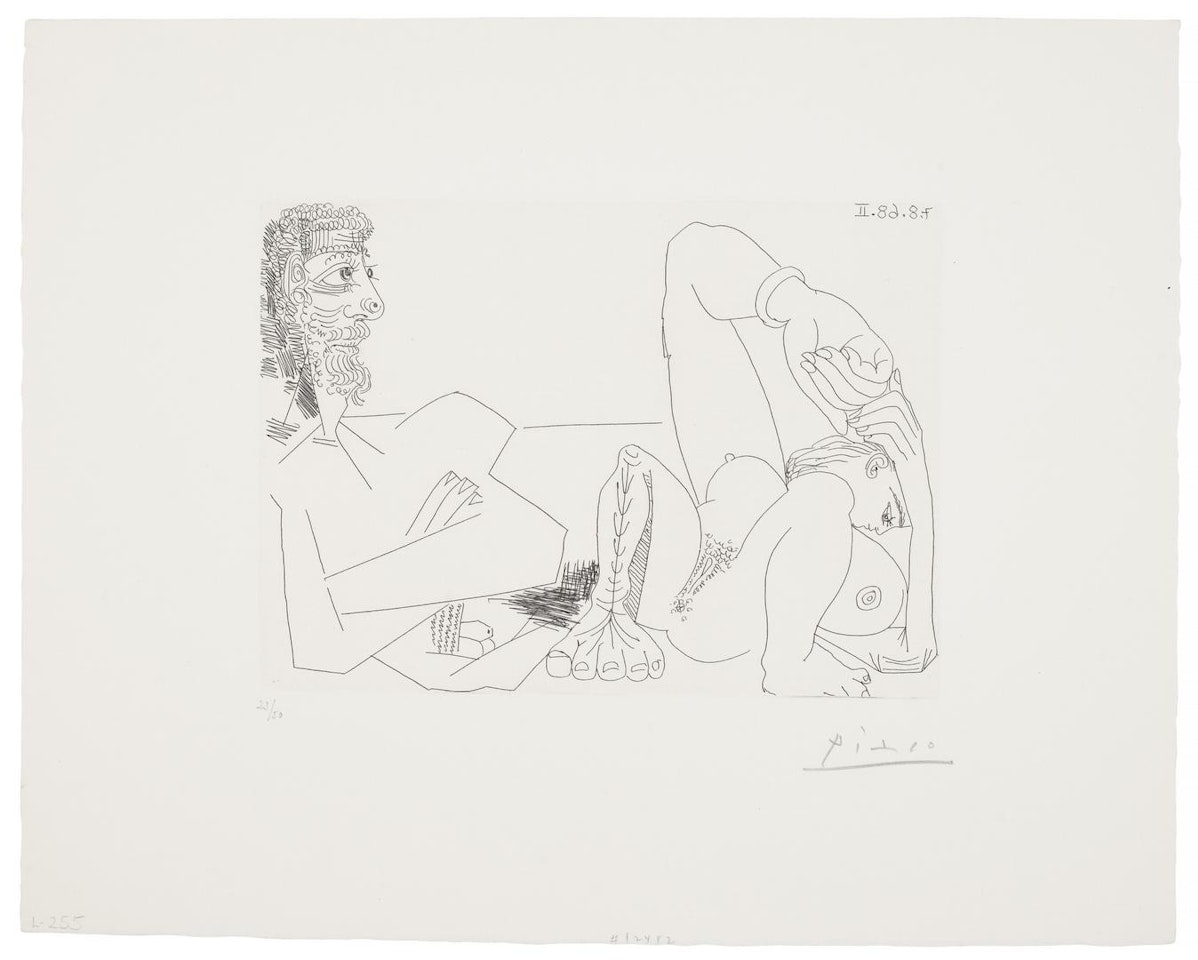 La Sieste: couple, from La Série 347 by Pablo Picasso