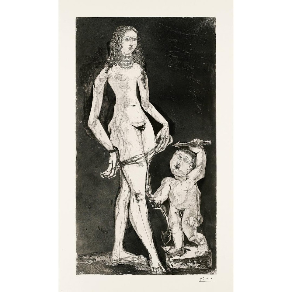 Vénus et l'amour, d'après Cranach by Pablo Picasso