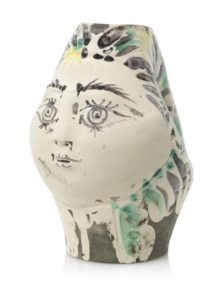 Tête de femme couronnée de fleurs (A.R. 237) by Pablo Picasso