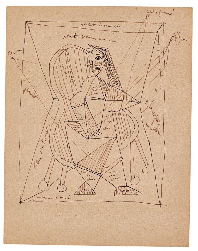 ÉTUDE POUR FEMME ASSISE by Pablo Picasso