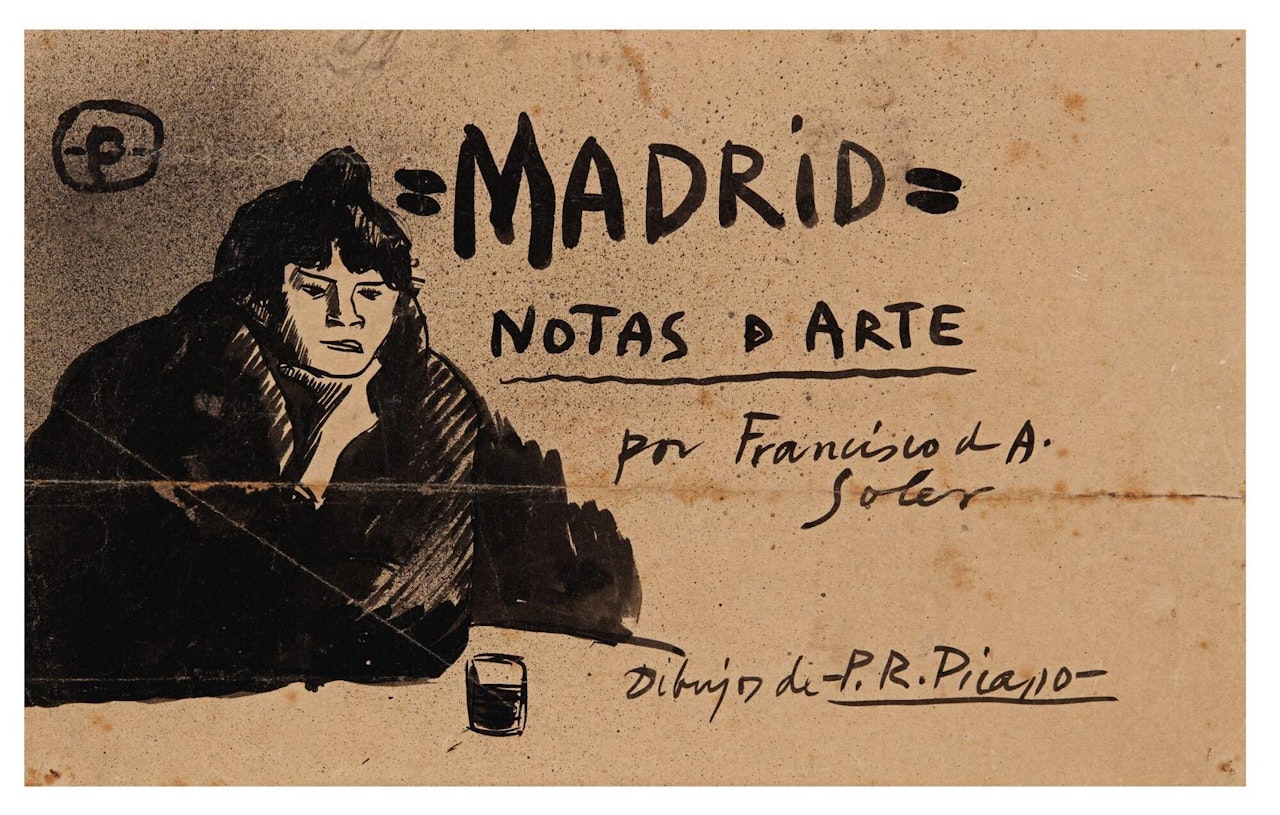 DESSIN POUR LA COUVERTURE DE L'OUVRAGE DE FRANCISCO DE A. SOLER - RECTO FEMME SUR UN LIT - VERSO by Pablo Picasso