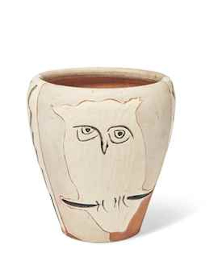 Visage et hibou (A.R. 407) by Pablo Picasso