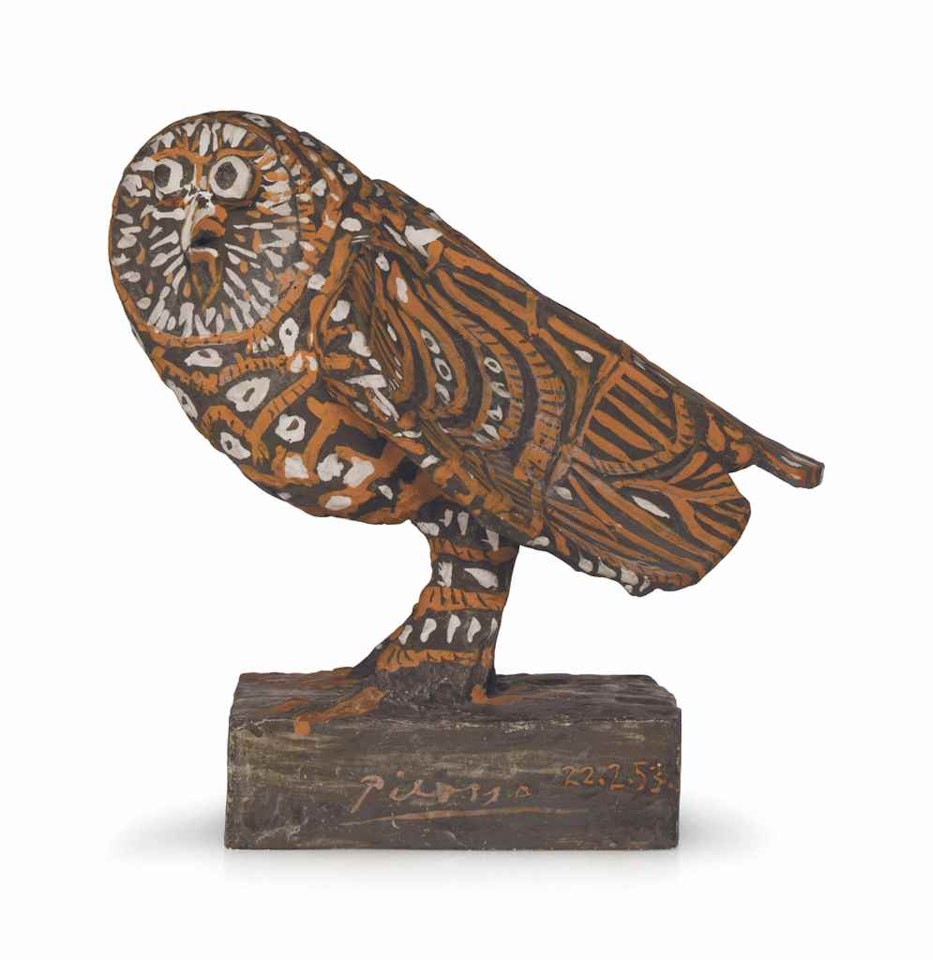 Le hibou (rouge et blanc) by Pablo Picasso