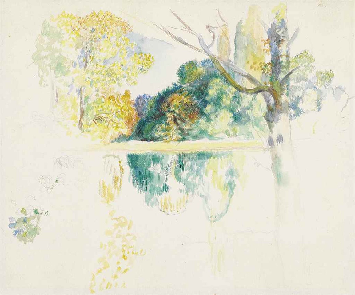 Le lac by Pierre-Auguste Renoir