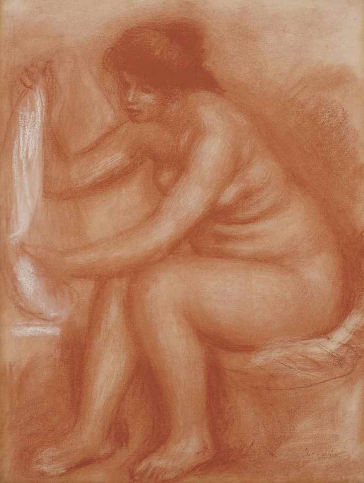 Femme nue à sa toilette by Pierre-Auguste Renoir