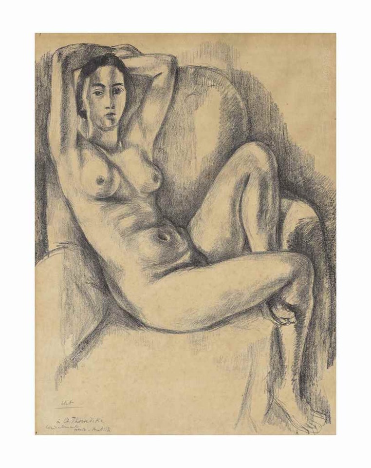 Nu au coussin bleu by Henri Matisse