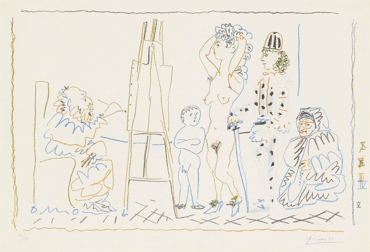 L'atelier du vieux peintre by Pablo Picasso