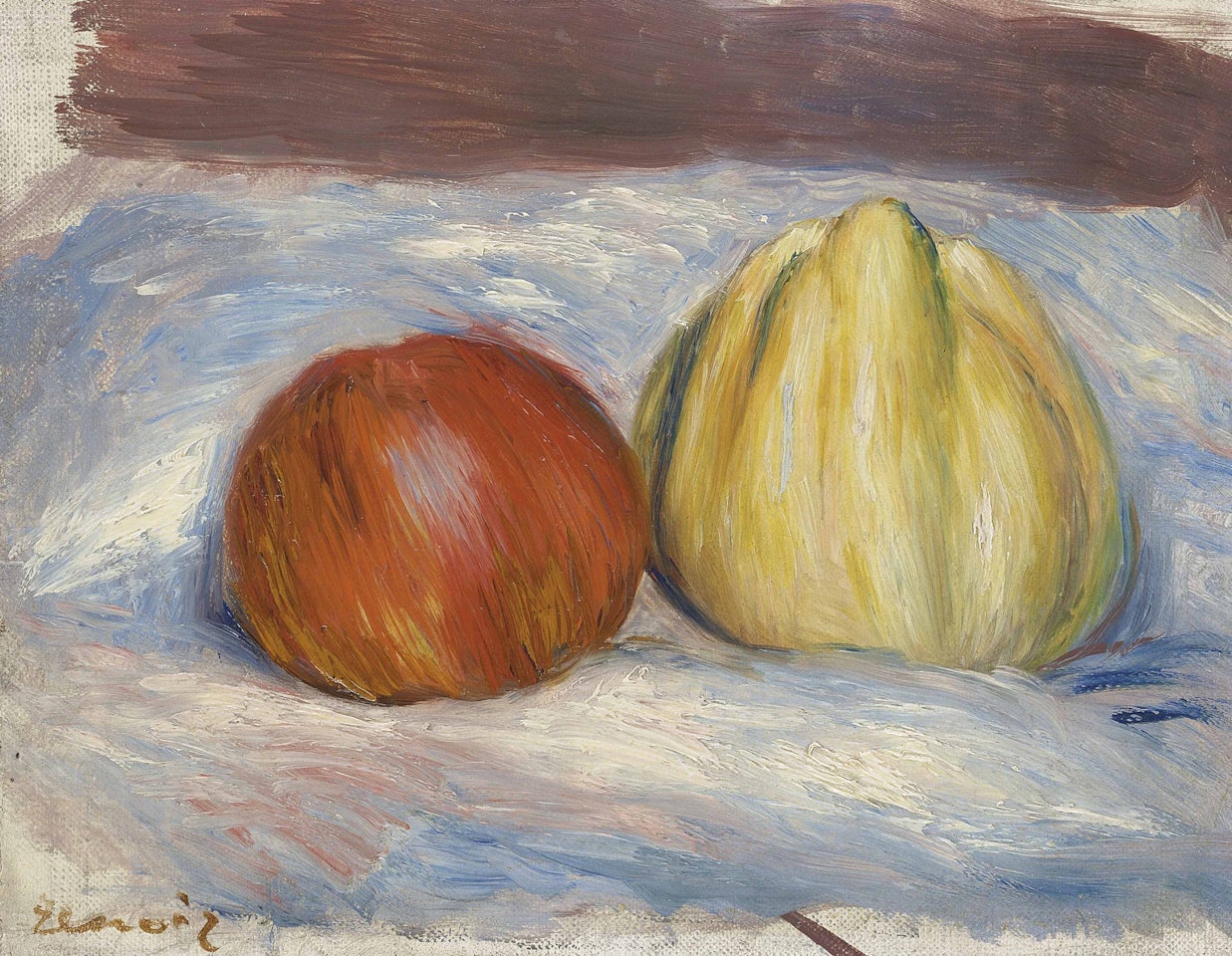 Nature morte aux deux pommes by Pierre-Auguste Renoir