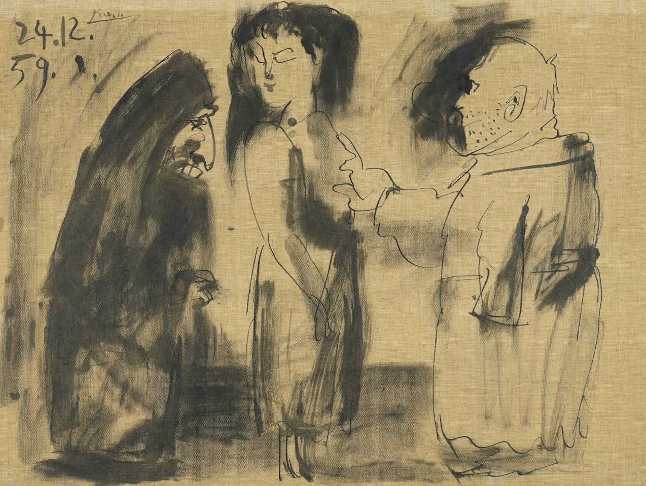 La fille et le moine by Pablo Picasso