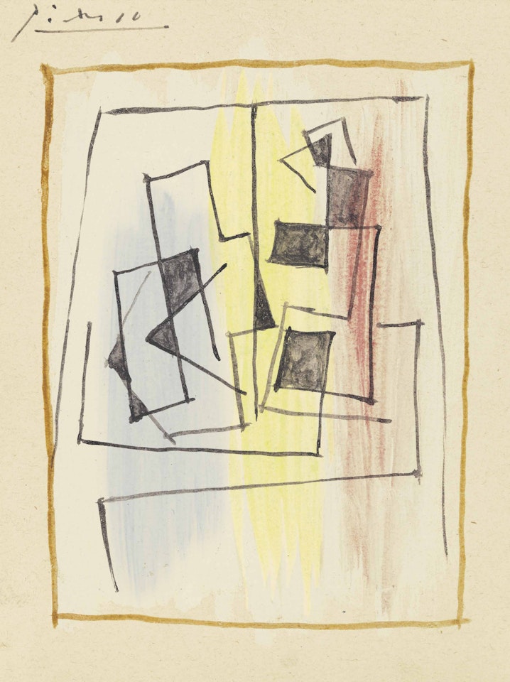 Nature morte sur une table carrée by Pablo Picasso