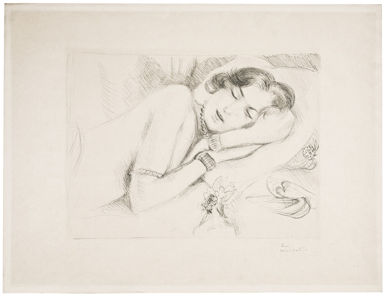 Figure endormie aux babouches by Henri Matisse