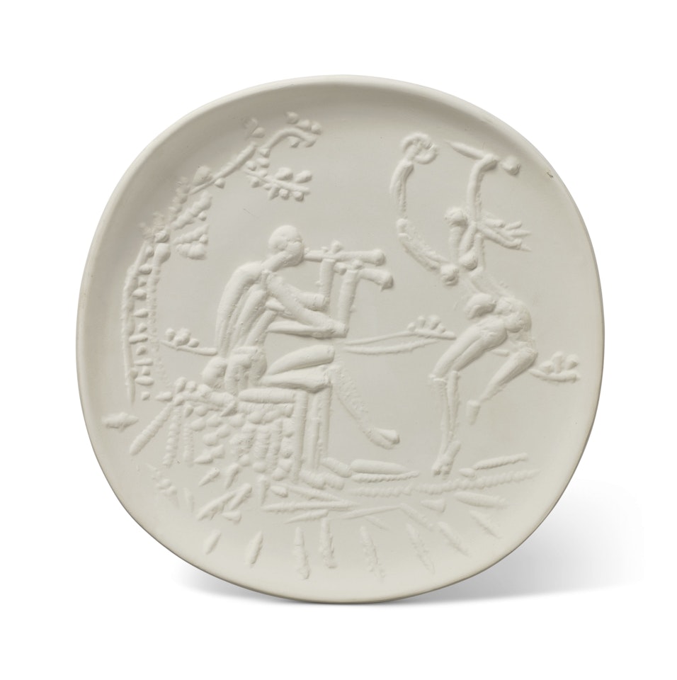 Joueur de diaule et faune (A.R. 342) by Pablo Picasso