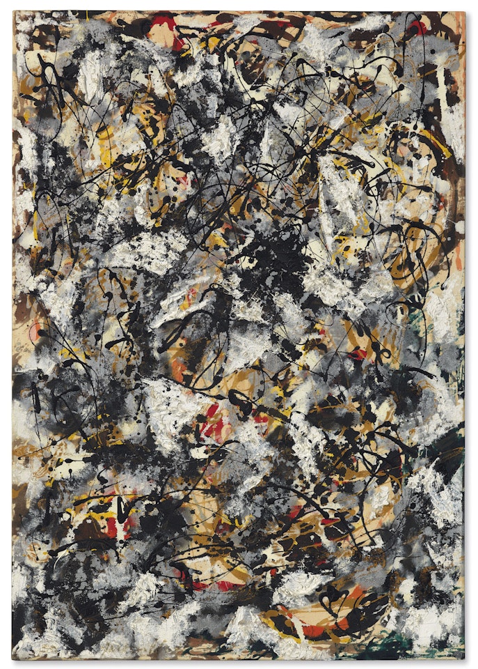 Composition with Red Strokes by Jackson Pollock