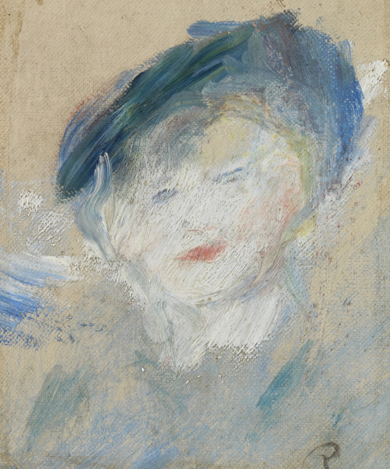 Femme au chapeau bleu by Pierre-Auguste Renoir