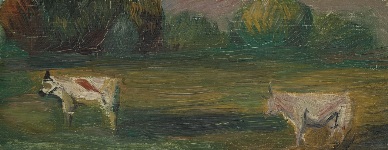 Vaches dans un champs by Pierre-Auguste Renoir