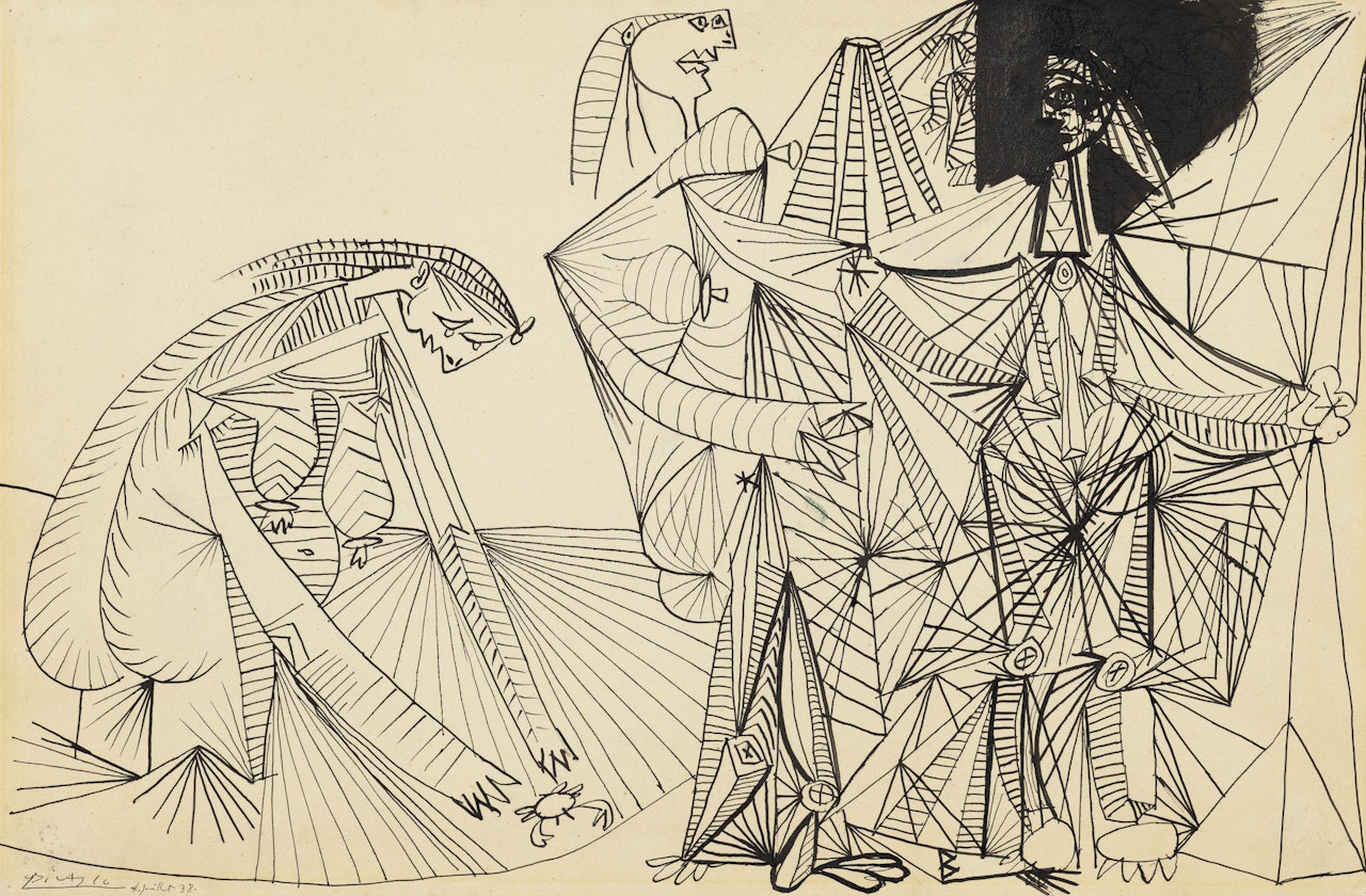 Baigneuses et crabe by Pablo Picasso
