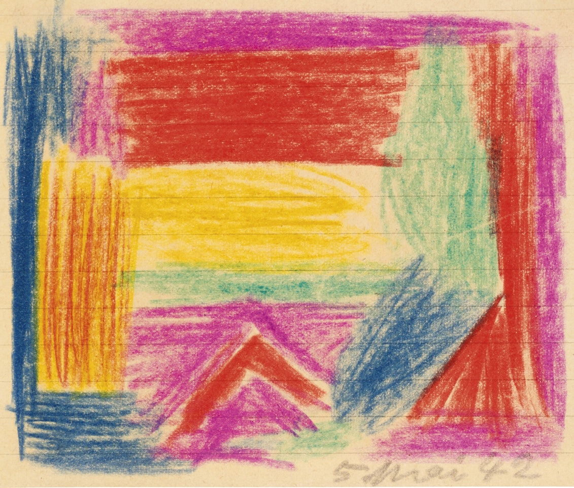 ESSAI DE CRAYONS DE COULEUR by Pablo Picasso