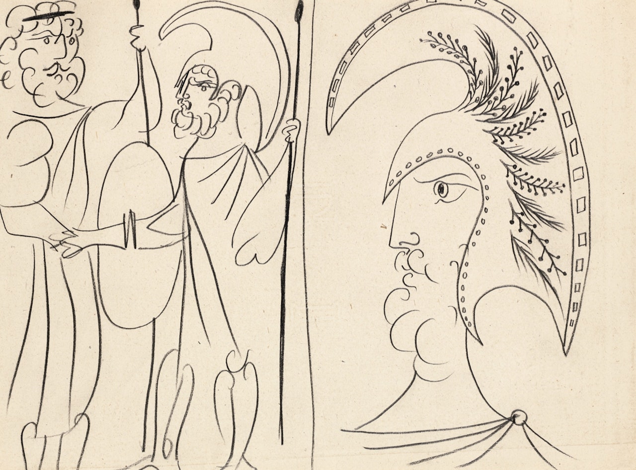 ÉTUDE POUR LYSISTRATA - DIVERS PERSONNAGES by Pablo Picasso
