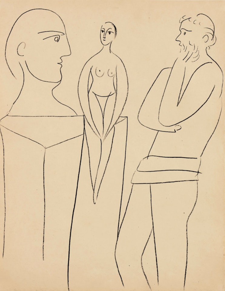 LE SCULPTEUR ET SON MODÈLE by Pablo Picasso