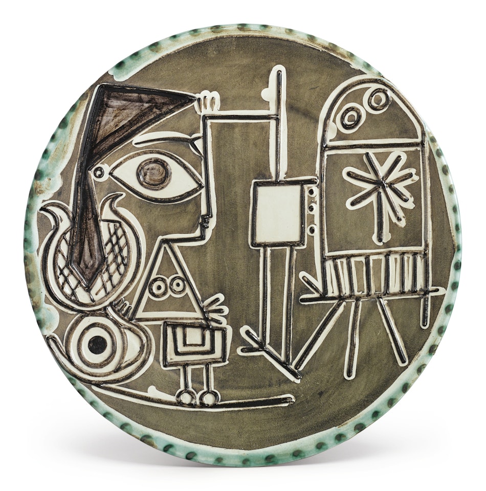 JACQUELINE AU CHEVALET (A.R. 333) by Pablo Picasso