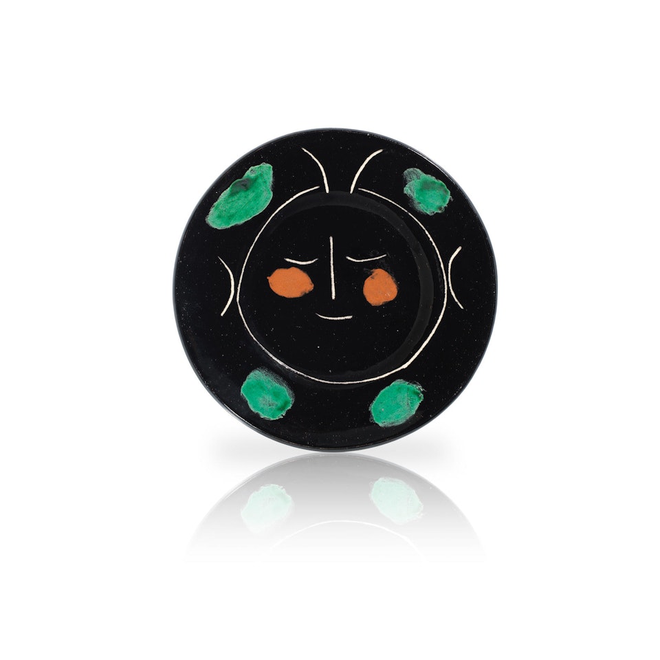 Visage noir (Assiette F), from the Visage noir service (Ramié 41) by Pablo Picasso