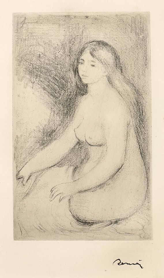 Baigneuse Assise(D.11) by Pierre-Auguste Renoir