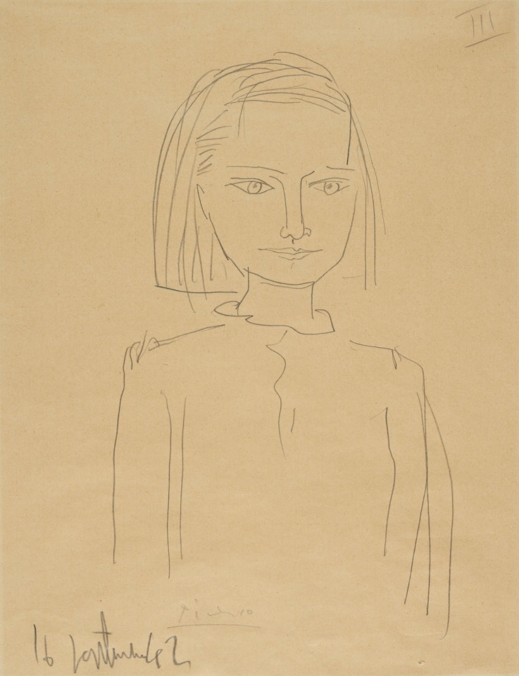 Portrait de jeune fille, III by Pablo Picasso
