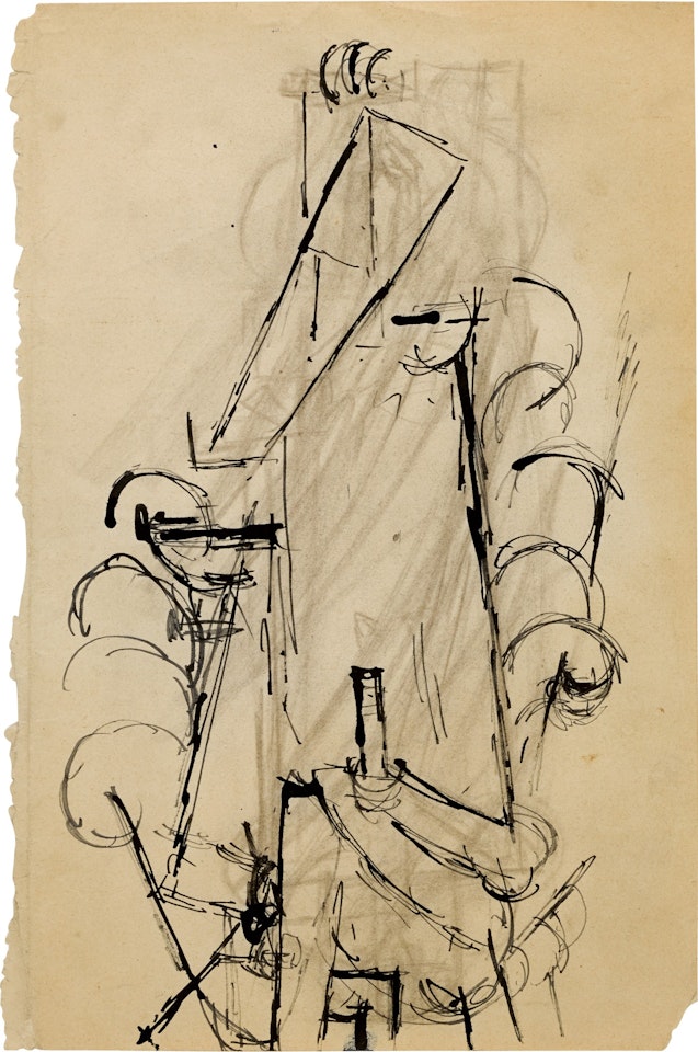 PERSONNAGE ASSIS DANS UN FAUTEUIL: ÉTUDE POUR PORTRAIT DE FRANK HAVILAND by Pablo Picasso