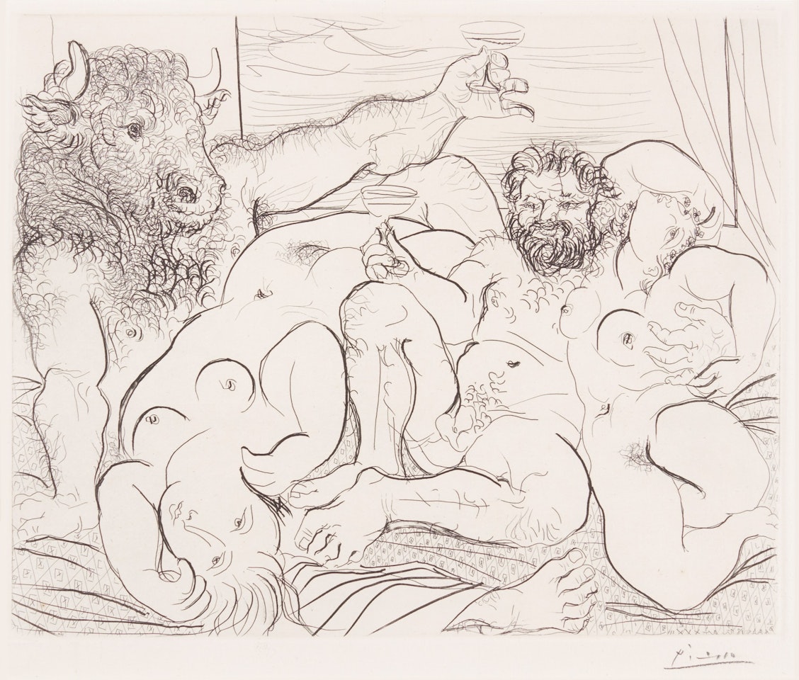 SCÈNE BACCHIQUE AU MINOTAURE (B. 192; BA 351) by Pablo Picasso