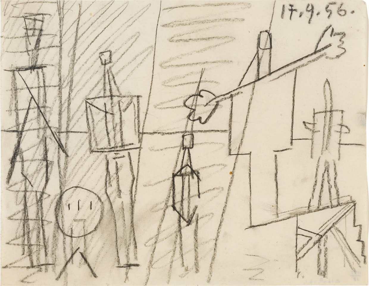 LE TREMPLIN (ÉTUDE) by Pablo Picasso