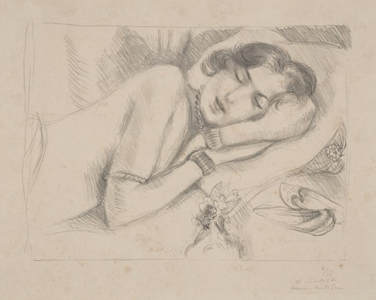 Figure endormie aux babouches (Sleeping Figure with Slippers) by Henri Matisse