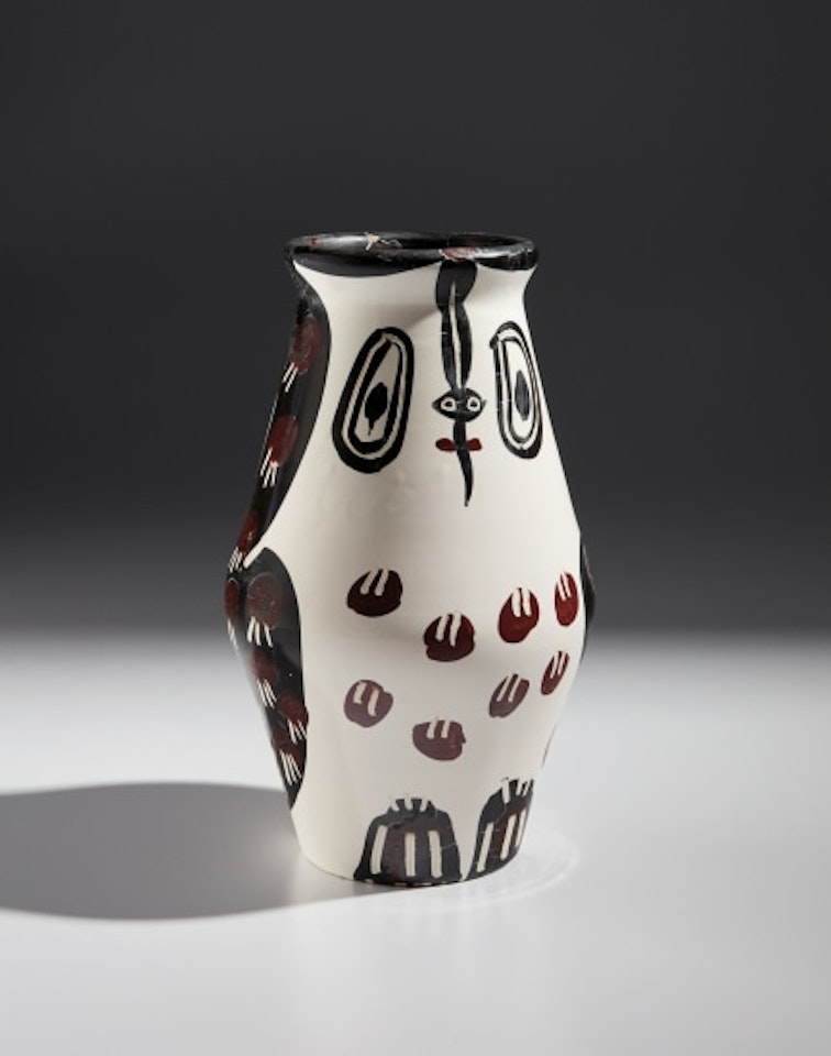 Hibou marron noir (Black brown owl) by Pablo Picasso