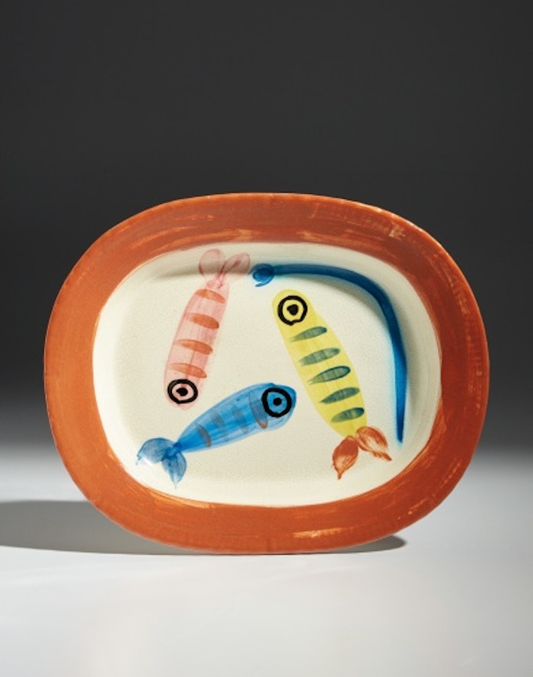 Quatre poissons polychrome (Four polychrome fish) by Pablo Picasso