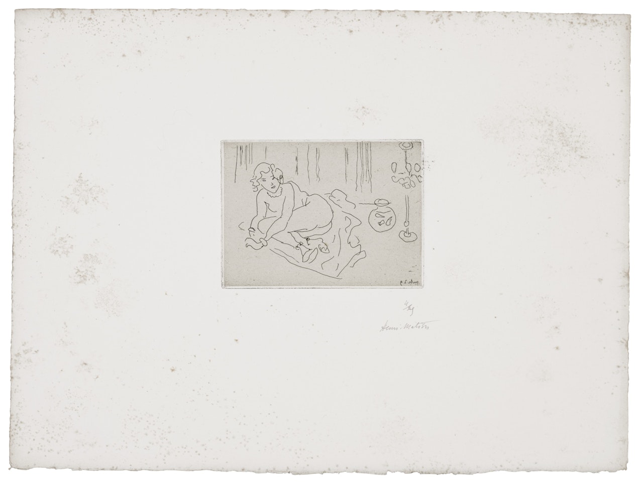 Nu couché. Intérieur à la lampe vénitienne by Henri Matisse