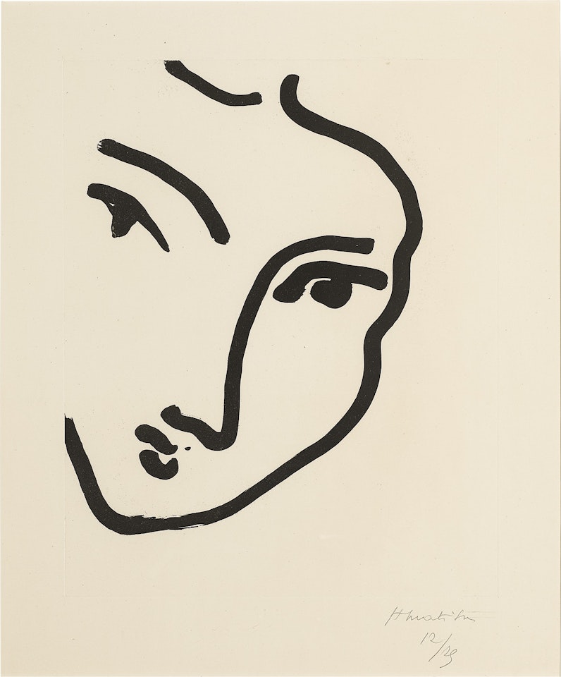 NADIA AU MENTON POINTU (D. 807) by Henri Matisse