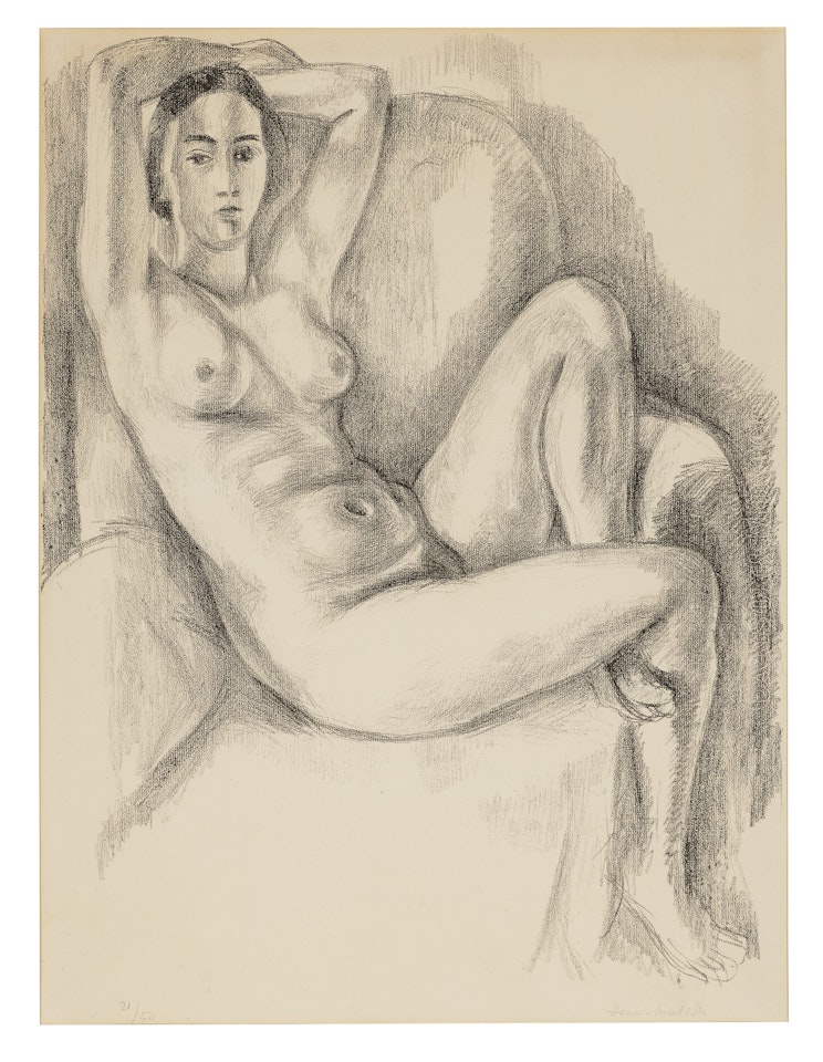 Nu au coussin bleu by Henri Matisse