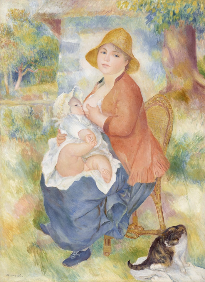 Jeune femme allaitant son enfant–Madame Renoir et son fils Pierre by Pierre-Auguste Renoir
