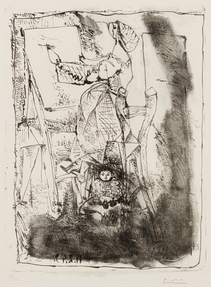La Jeune artiste (Bloch 609; Mourlot 150), second state by Pablo Picasso
