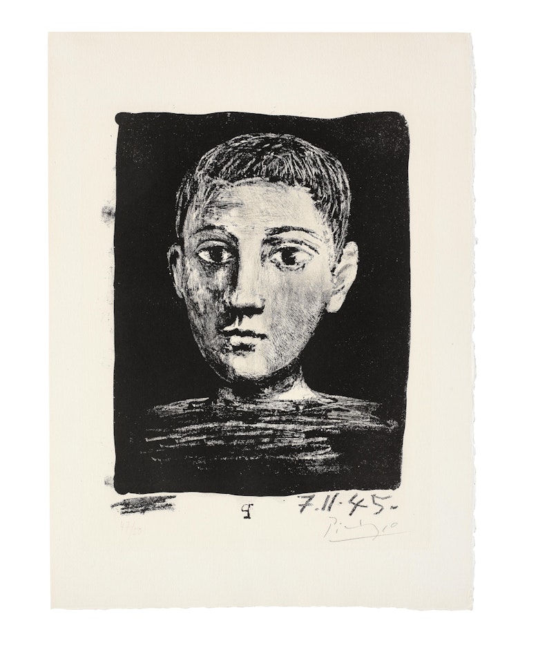 Tête de Jeune Garçon (Bloch 378; Mourlot 8) by Pablo Picasso